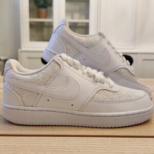 Nike Court Vision Low Lace Sneakers in White